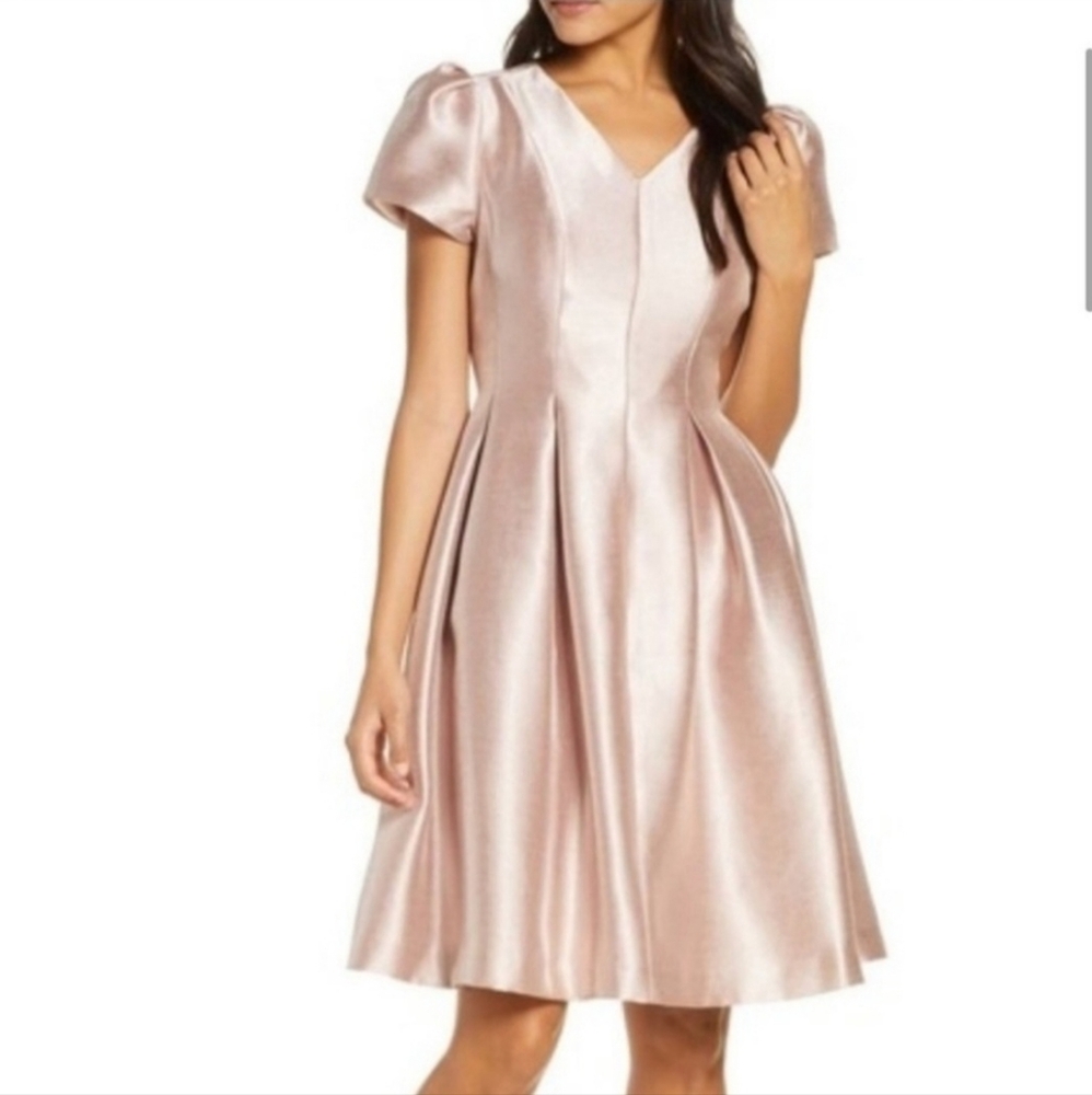 New Rachel Parcell Pink Dust Puff Sleeve Dress Size Small